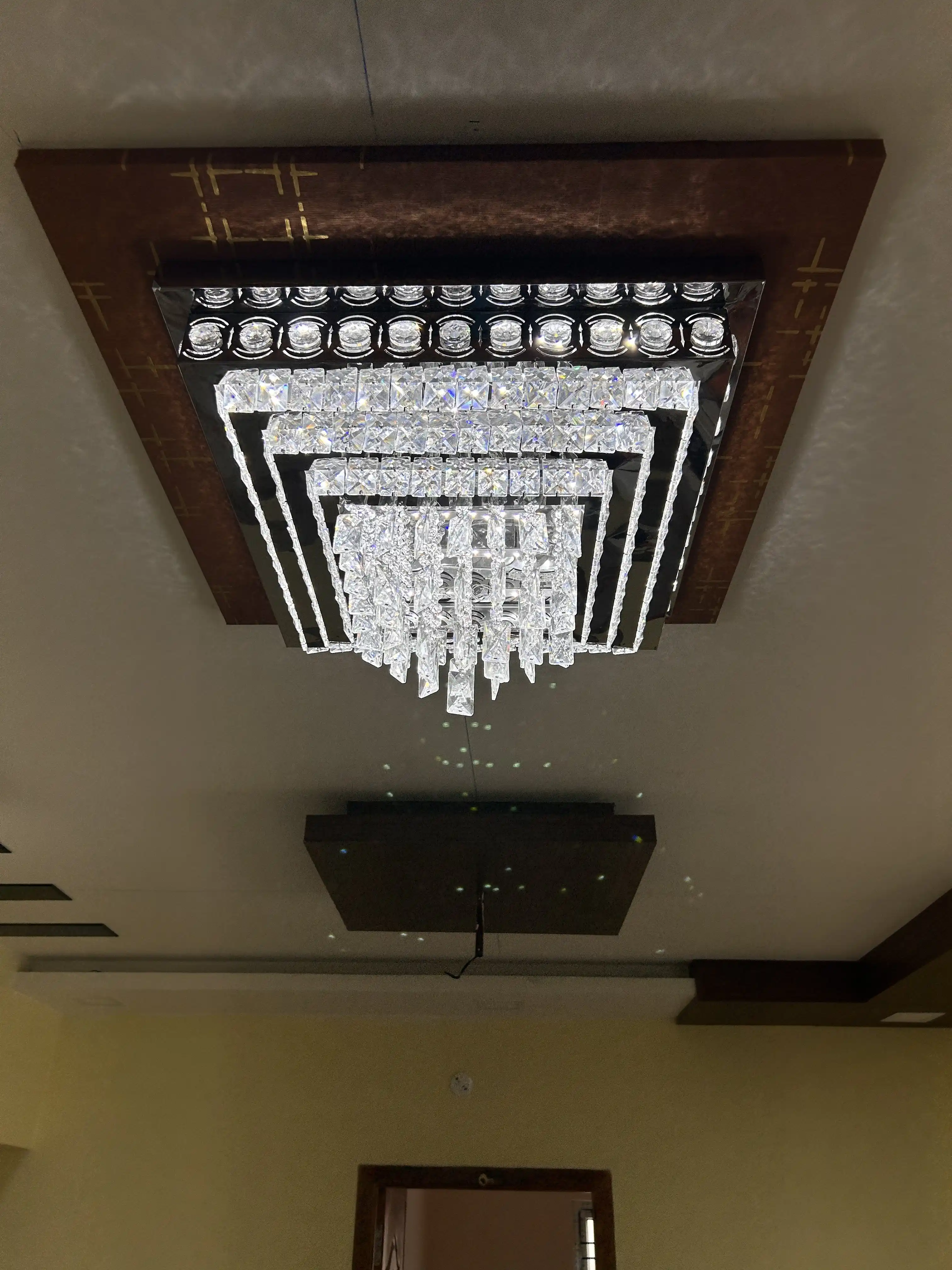 Ceiling light detail in Madipakkam apartment