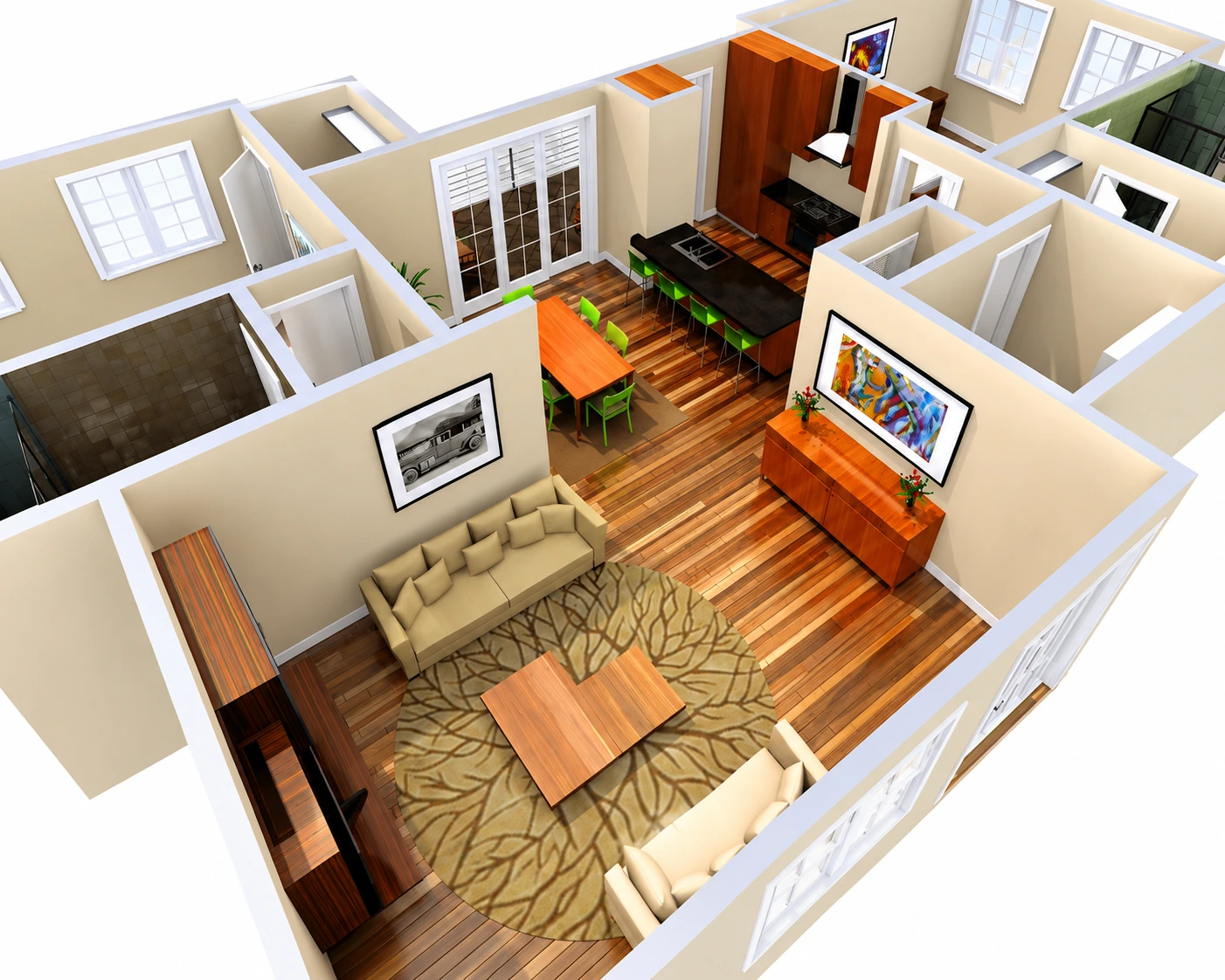 3D interior visualization preview